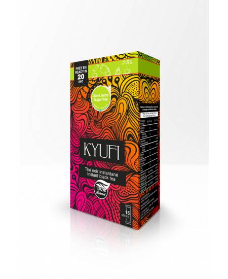 KYUFI Instant Schwarz tee   15x0,9g شاي أسود  بدون سكر سريع التحضير من كيوفي